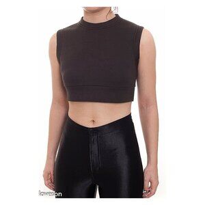 NEIL BARRETT Back Zip Slim Fit Crop Top